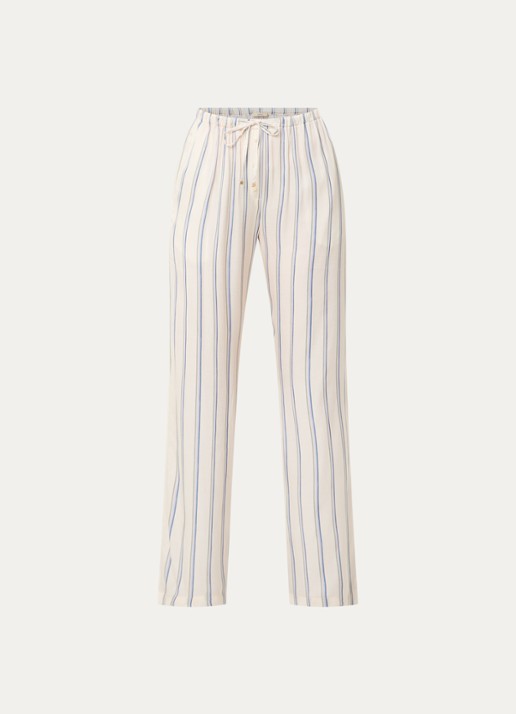 Sessùn Piuma high waist straight fit broek met steekszakken - voorkant 2 gebroken wit