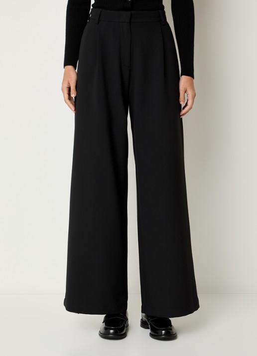 Sessùn Provenco high waist wide fit pantalon met plooien