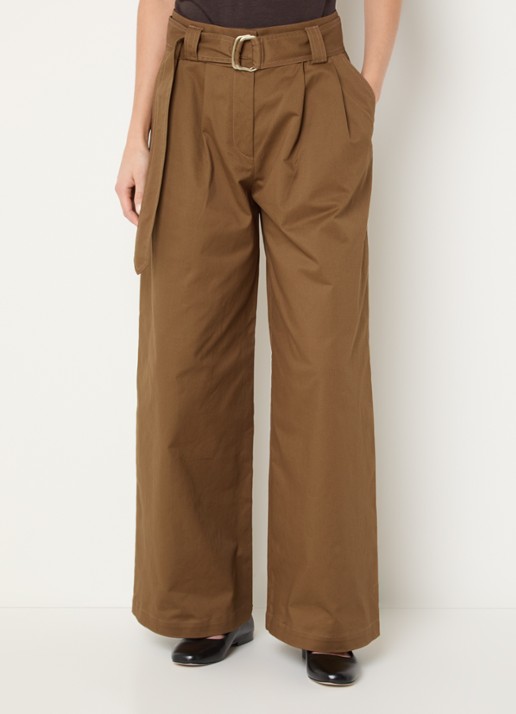 Sessùn Riva high waist wide fit pantalon met ceintuur