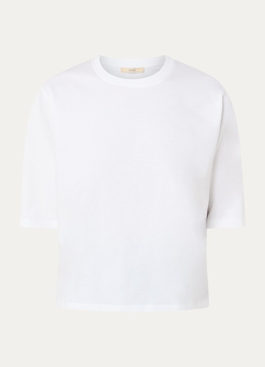 Sessùn Serge T-shirt met ronde hals - voorkant wit