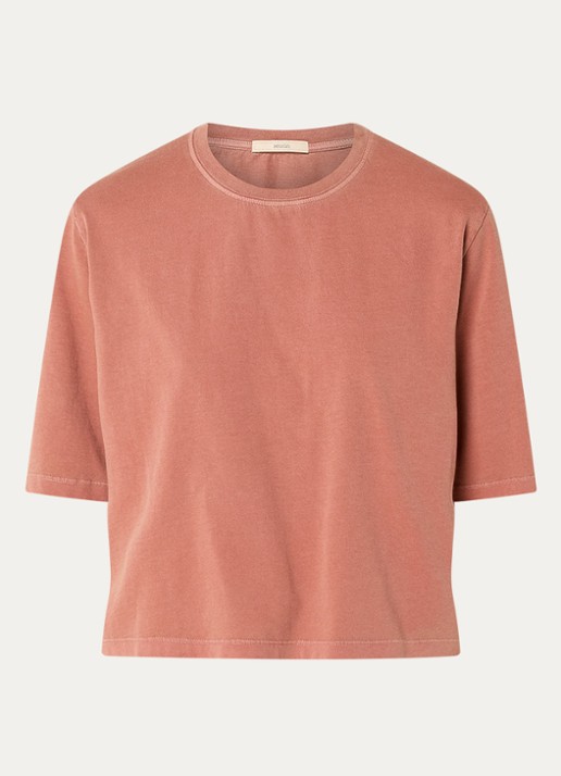 Sessùn Sergio T-shirt met ronde hals - voorkant steenrood