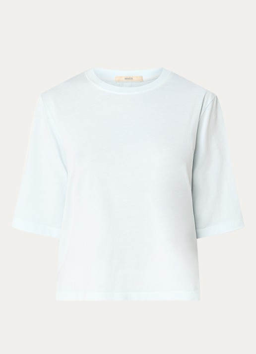 Sessùn Sergio T-shirt met ronde hals - voorkant lichtblauw