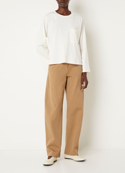 Sessùn Severiano long sleeve met borstzak - voorkant 4 wit