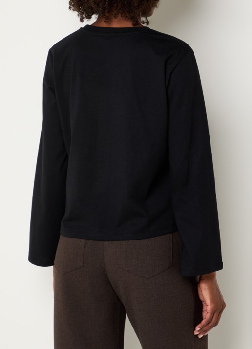 Sessùn Severiano long sleeve met borstzak - achterkant 2 zwart