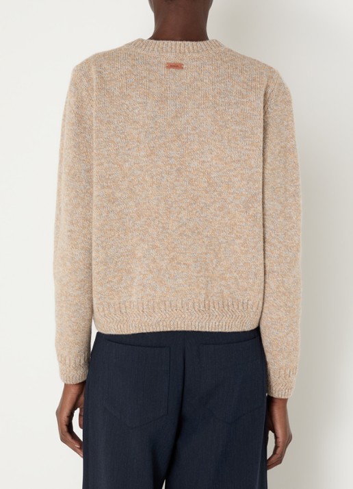 Sessùn Silty grofgebreide trui van wol - achterkant 3 beige