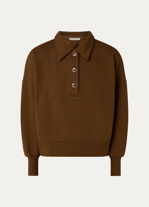 Sessùn Sweater met polokraag - voorkant 3 bruin
