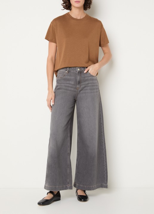 Sessùn Too T-shirt met ronde hals - voorkant 4 cognac