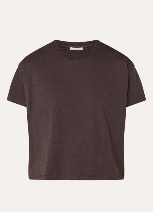 Sessùn Too T-shirt met ronde hals - voorkant 2 donkerbruin