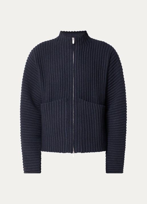 Seventh Globe grofgebreid vest van merino wol