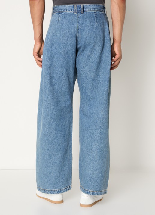 Seventh Loose fit jeans met medium wassing en plooidetail - achterkant 3 indigo