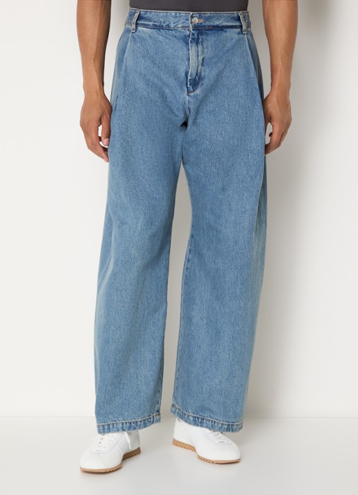 Seventh Loose fit jeans met medium wassing en plooidetail