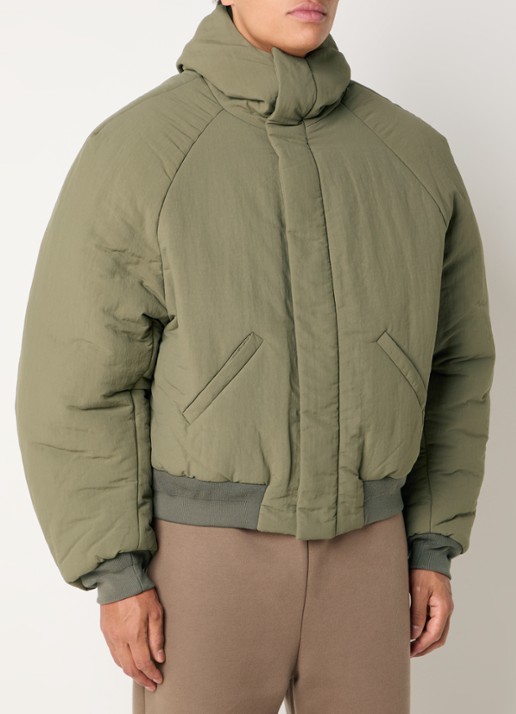 Seventh Orb puffer jack van canvas met capuchon en steekzakken