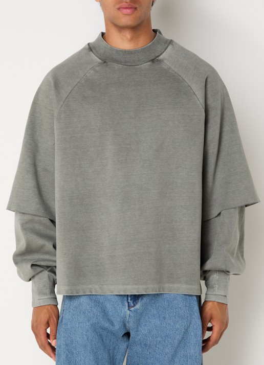 Seventh Raglan sweater met ronde hals