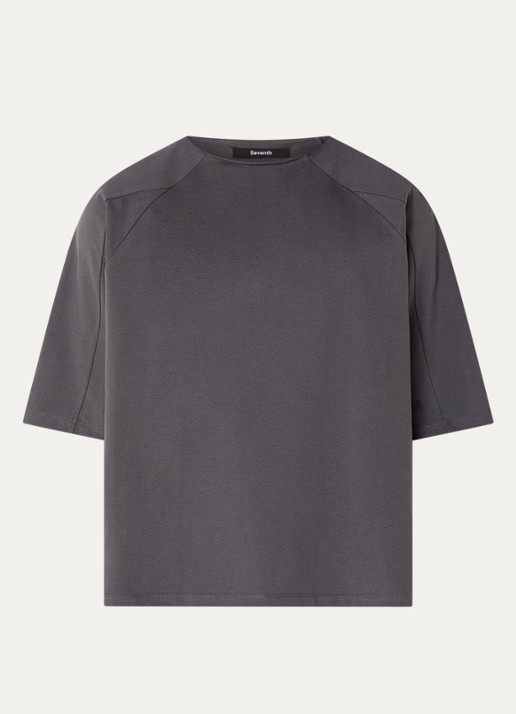 Seventh T-shirt met ronde hals - voorkant 2 antraciet