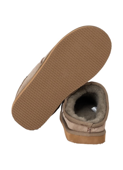 Shepherd Bobo pantoffel van schapensuède - voorkant 4 taupe