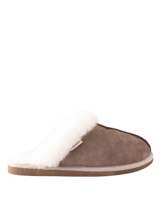 Shepherd Jessica pantoffel van suède - voorkant grijs