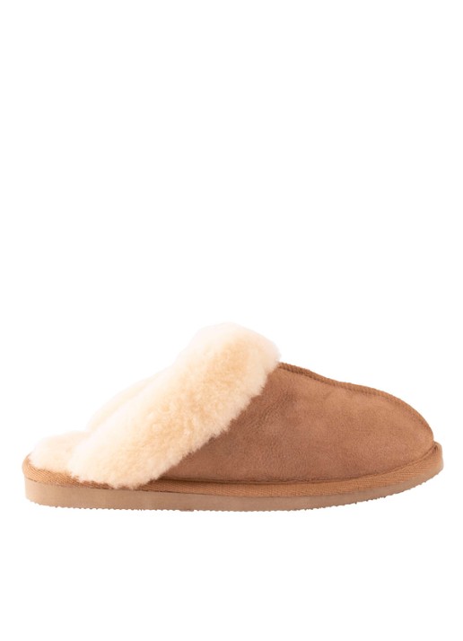 Shepherd Jessica pantoffel van suède - voorkant 6 hazelnootbruin