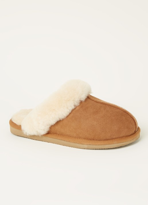 Shepherd Jessica pantoffel van suède - voorkant 8 hazelnootbruin