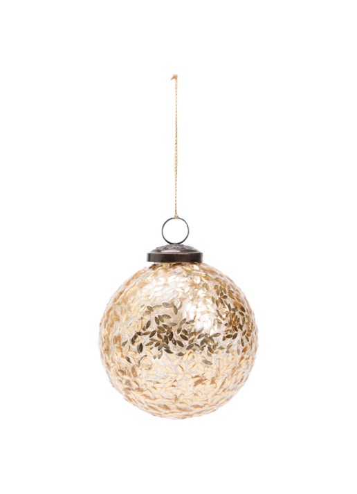 Shishi Bladeren kerstbal 10 cm