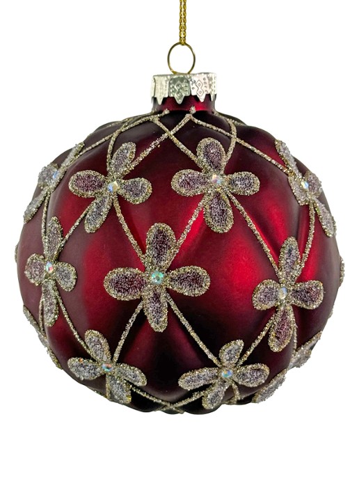 Shishi Flowers kerstbal 10 cm