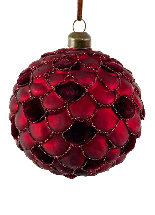 Shishi Glitter kerstbal 10 cm