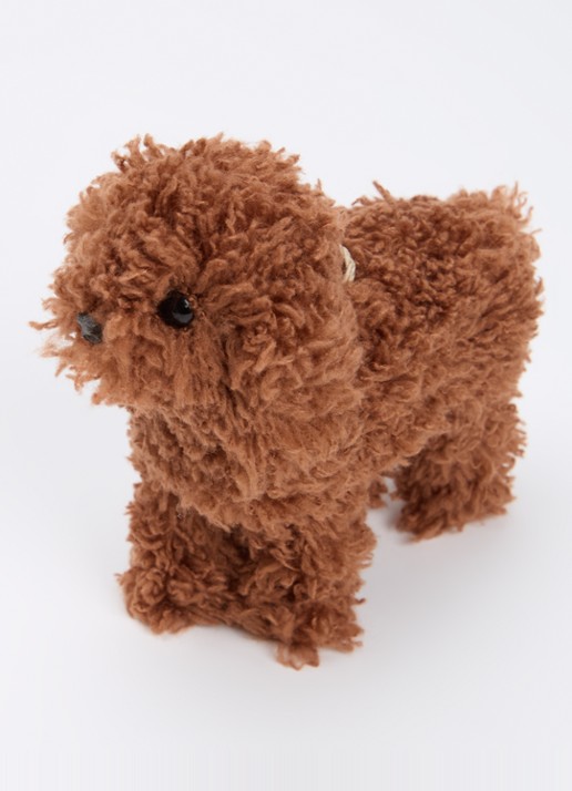 Shishi Hond kersthanger 12 cm - detail 3 bruin