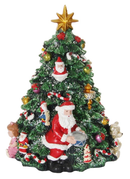 Shishi Kerstboom muziekdoos 17 cm