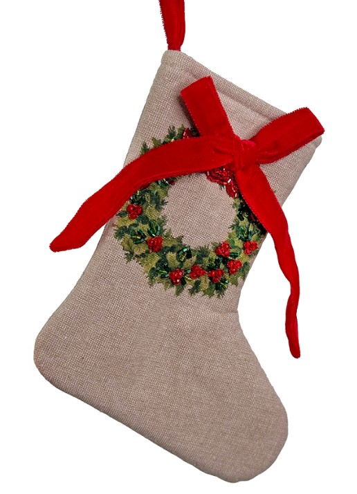 Shishi Kerstkrans kerstsok 23 cm