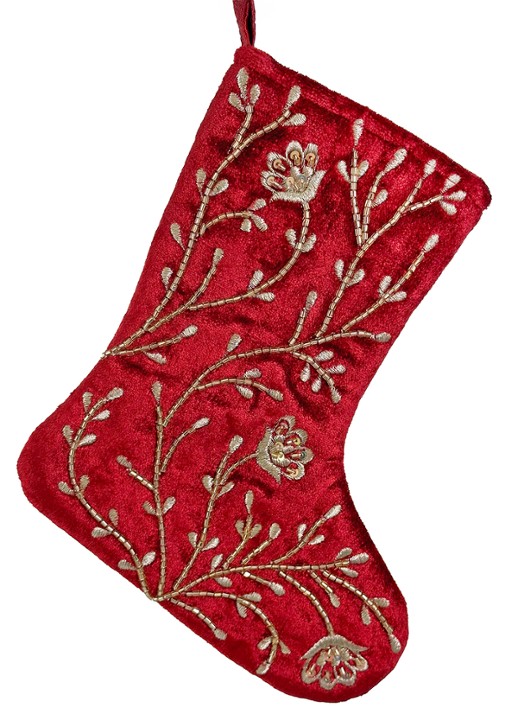 Shishi Velvet kerstsok 20 cm