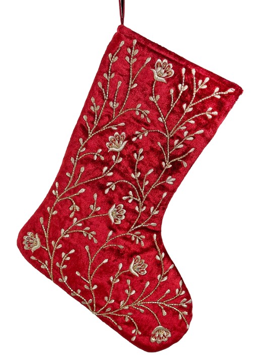 Shishi Velvet kerstsok 33 cm
