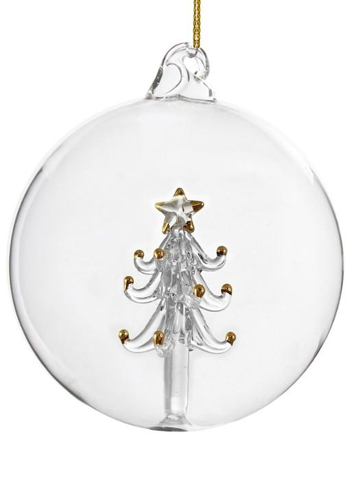 Shishi Vergulde Boom kerstbal 10 cm