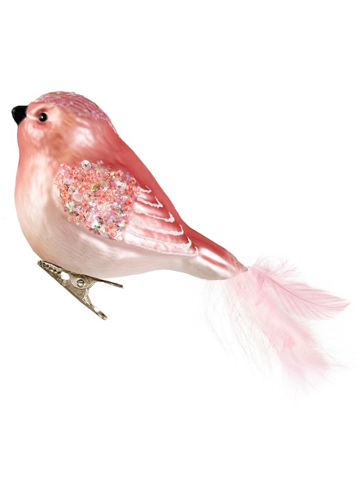 Shishi Vogel kerstornament met clip 14 cm