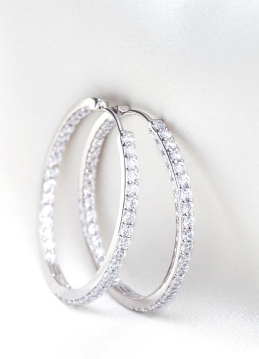 Sif Jakobs Bovalino oorringen van zilver  - detail zilver