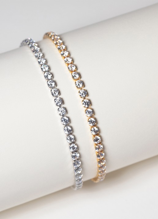 Sif Jakobs Ellera armband met zirkonia  - detail goud