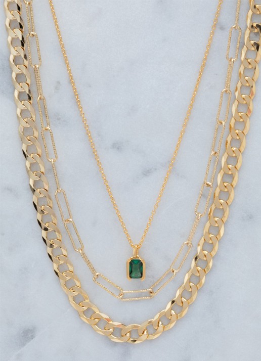 Sif Jakobs Roccanova Piccolo ketting verguld  - detail goud