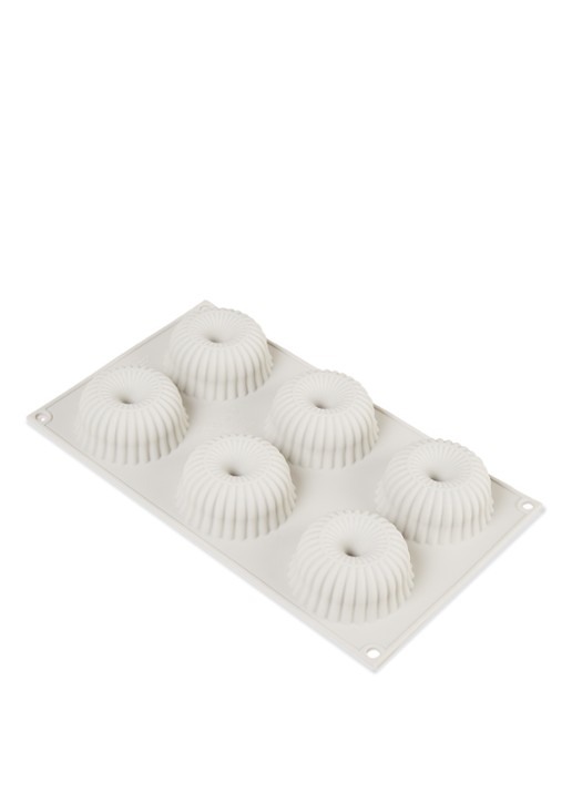 Silikomart Mini Raggio bakvorm voor 6 stuks  - voorkant 2 grijs