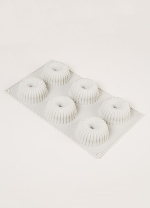 Silikomart Mini Raggio bakvorm voor 6 stuks  - voorkant 3 grijs