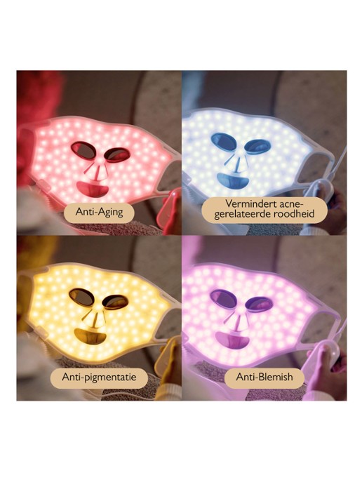 Silk'n Facial LED Mask 100 LEDS - lichttherapie gezichtsmasker - detail 3 wit