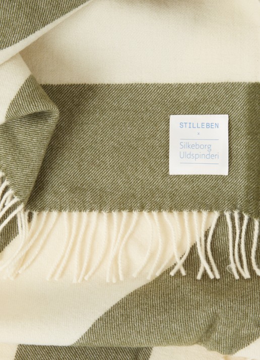 Silkeborg Uldspinderi The Sweater plaid van wol 130 x 190 cm  - detail groen