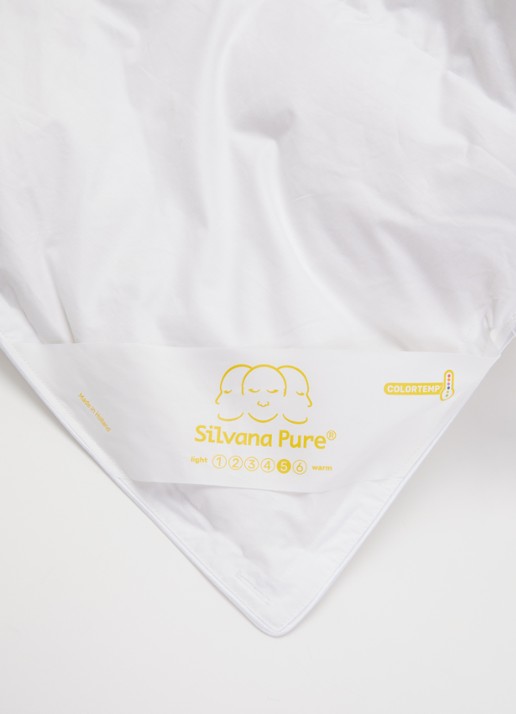Silvana Pure Warm Geel dekbed met donsvulling - voorkant 2 wit