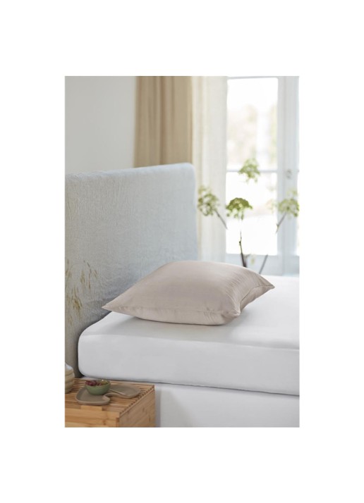 Silvana Silky Beauty pillowcase - kussensloop van moerbei zijde  - voorkant 2 zand