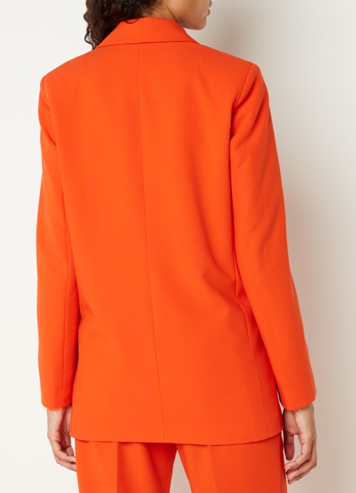Silvian Heach Kaluk oversized blazer met klepzakken - achterkant donkeroranje