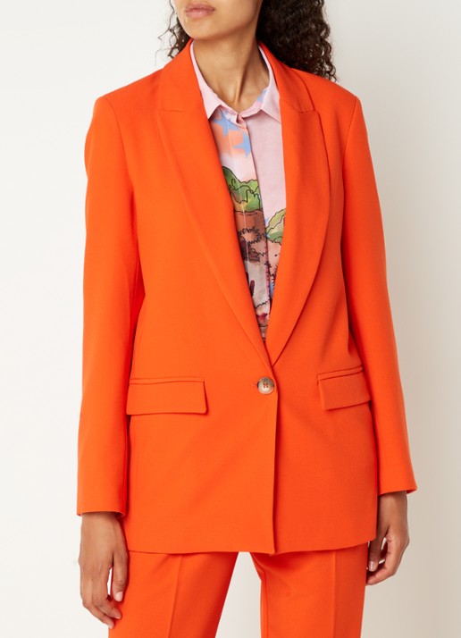 Silvian Heach Kaluk oversized blazer met klepzakken - detail 2 donkeroranje