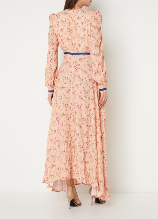Silvian Heach Maxi jurk met bloemenprint en V-hals - achterkant 4 zalmroze