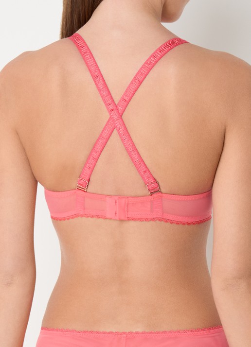 Simone Pérèle Allure push-up bh met uitneembare vulling en overlay van kant - detail 5 koraal