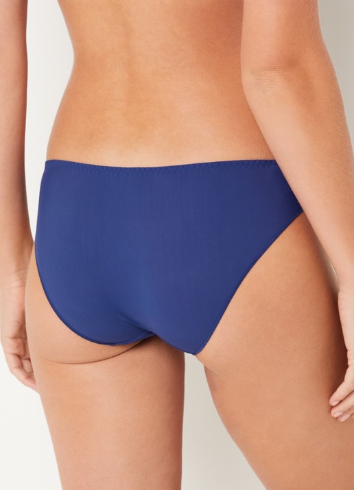 Simone Pérèle Delice slip met borduring - achterkant 3 royalblauw