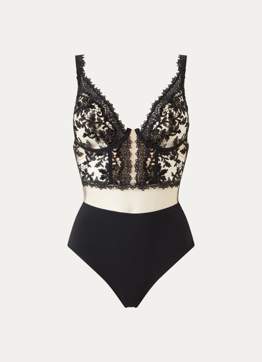 Simone Pérèle Fantasme body met mesh en kant