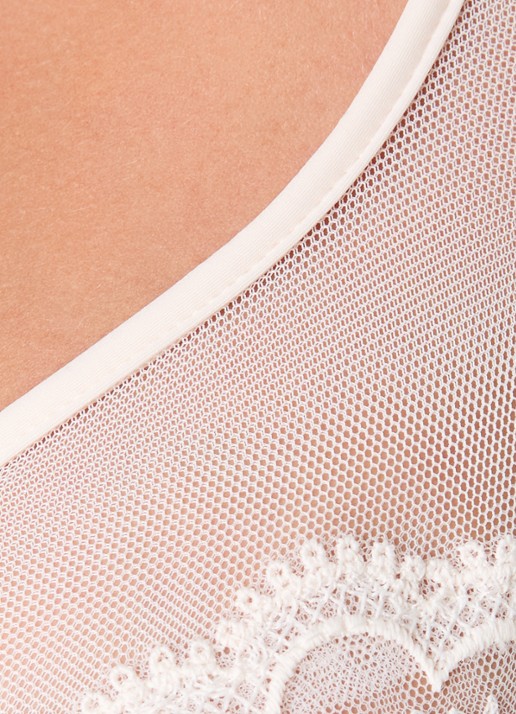 Simone Pérèle Intrigue beugel bh van mesh met borduring - detail 5 lichtroze
