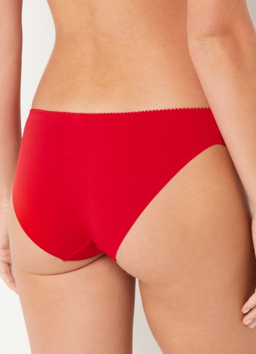 Simone Pérèle Intrigue slip met mesh - achterkant rood