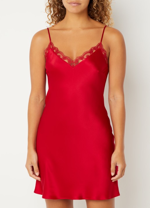 Simone Pérèle Love Me slipdress in zijdeblend met kant